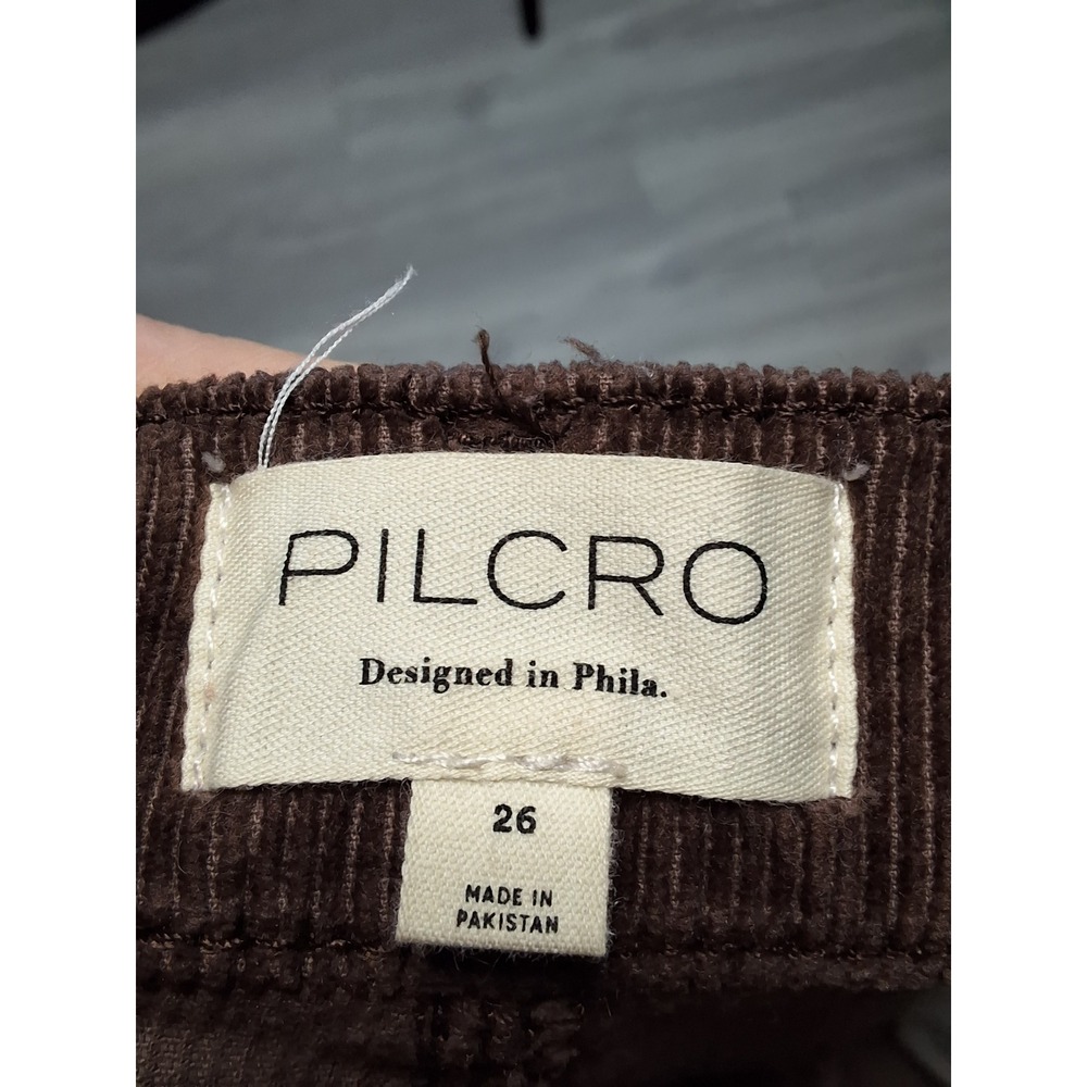 Pilcro and the Letterpress Brown Corduroy Straight Leg Pants Womens 26 Mid Rise - Picture 4 of 6